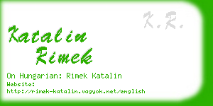 katalin rimek business card